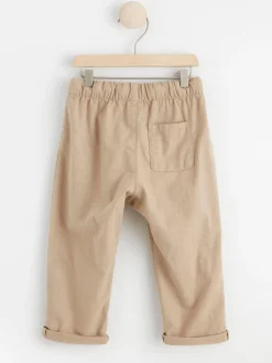 Byxor & Leggings>Lindex Vavd Bomullsbyxa Beige