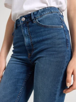 Jeans>Lindex Vera Slim Fit Jeans Med Hog Midja Denim Blue
