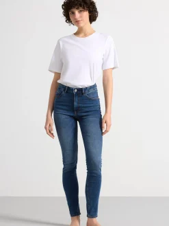 Jeans>Lindex Vera Slim Fit Jeans Med Hog Midja Denim Blue