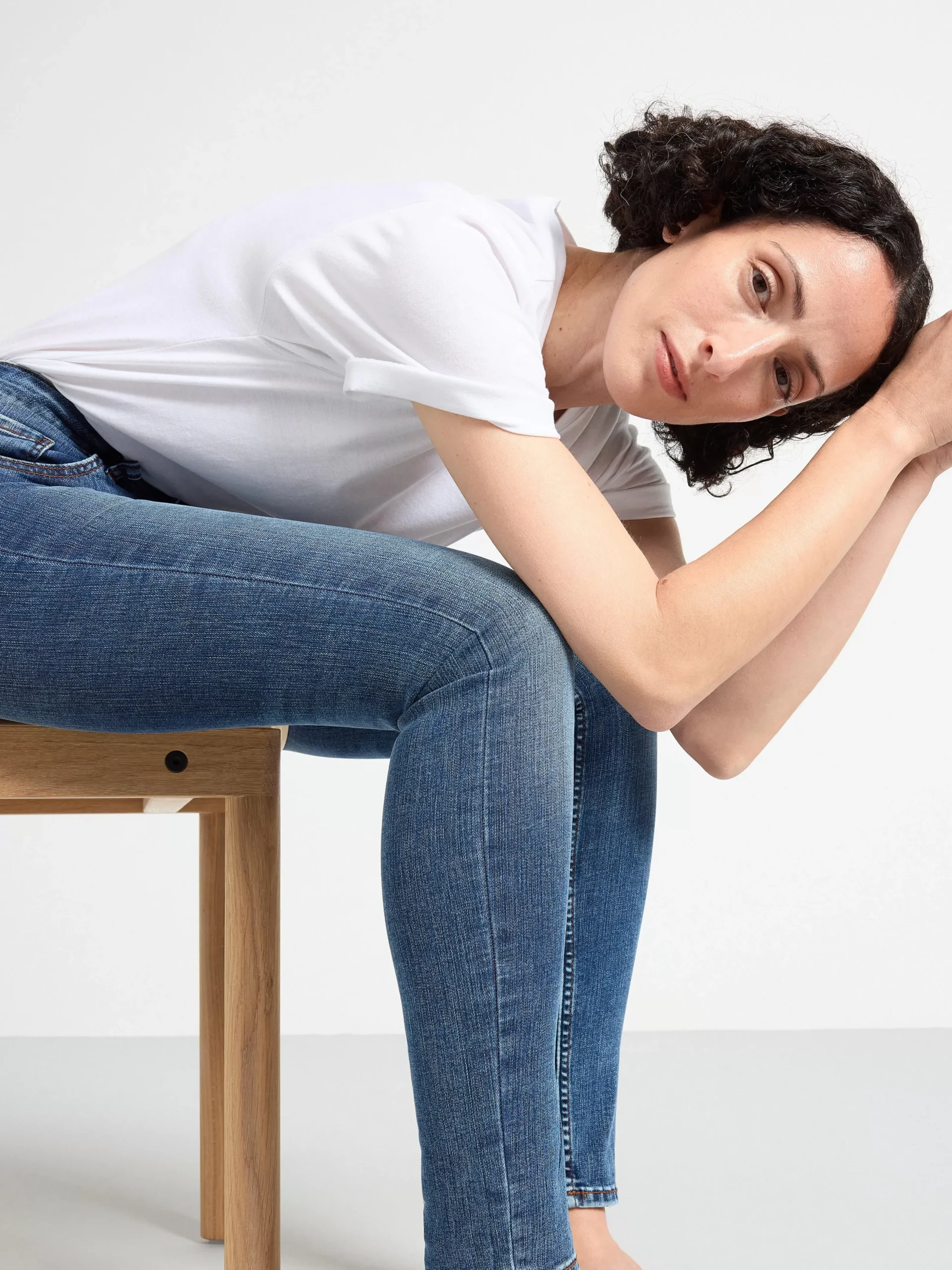 Jeans>Lindex Vera Slim Fit Jeans Med Hog Midja Denim Blue