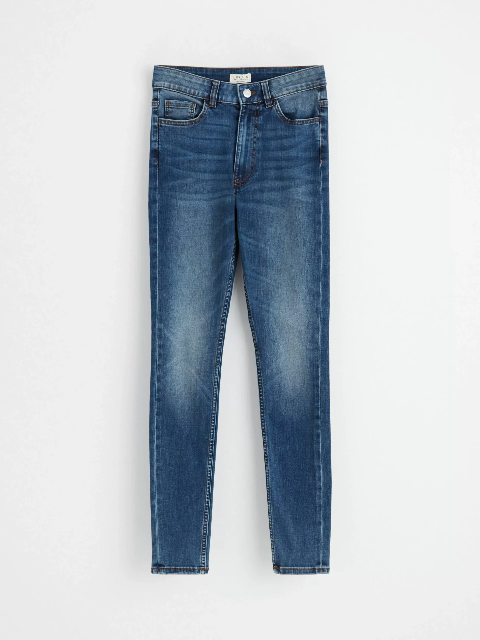 Jeans>Lindex Vera Slim Fit Jeans Med Hog Midja Denim Blue