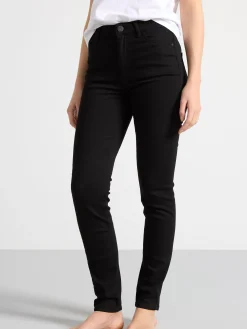 Jeans>Lindex Vera Slim Jeans Med Hog Midja Black