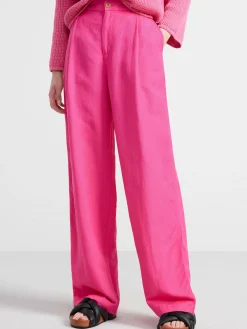 Byxor>Lindex Vid Byxa I Linneblandning Pink