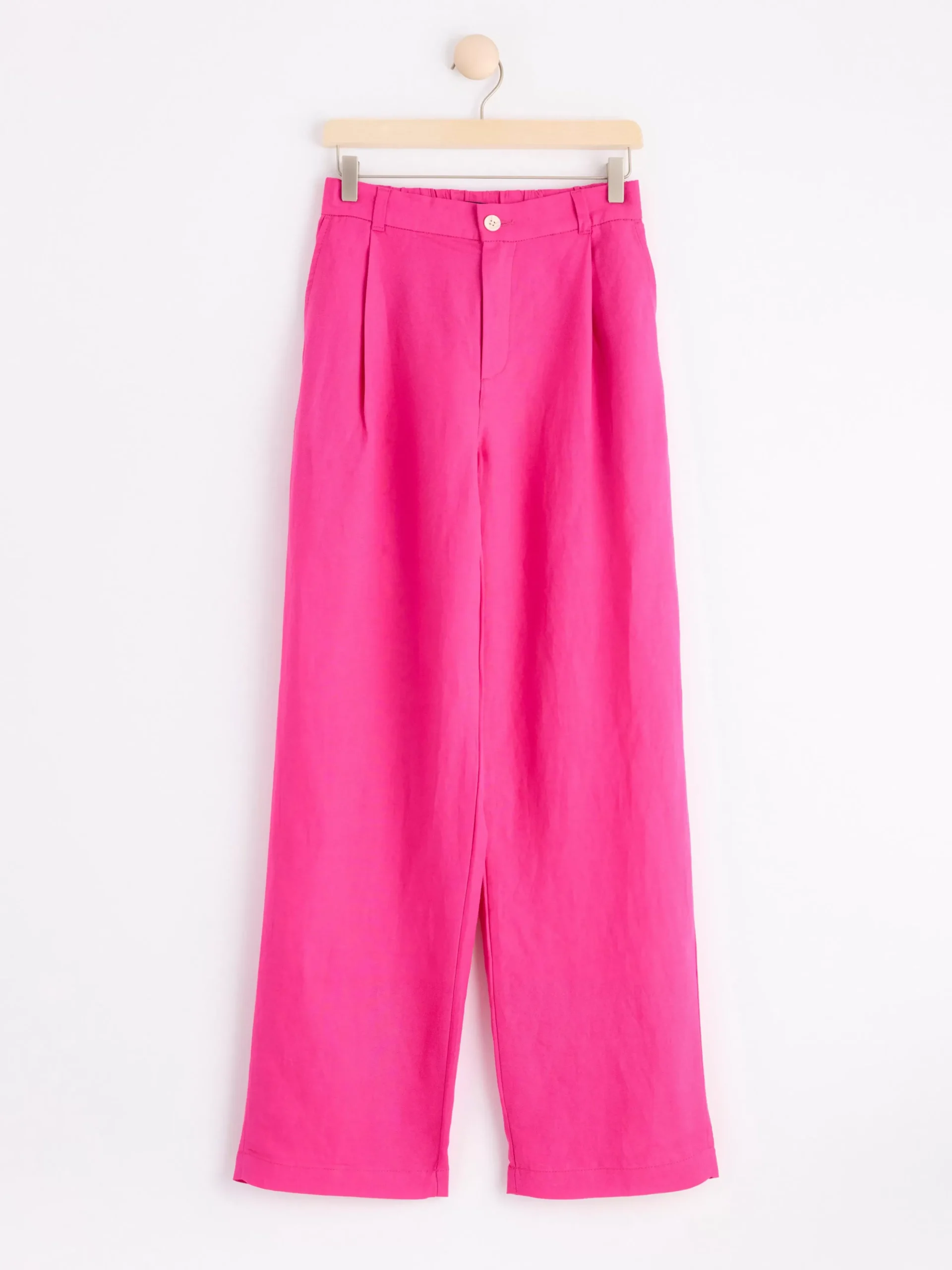 Byxor>Lindex Vid Byxa I Linneblandning Pink