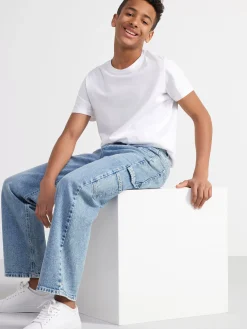 Jeans>Lindex Vidar Vida Jeans Med Rakt Ben Och Normalhog Midja Denim