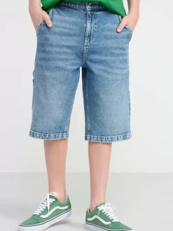 Byxor & Leggings>Lindex Vilgot Jeansshorts Med Normalhog Midja Och Vida, Raka Ben Denim