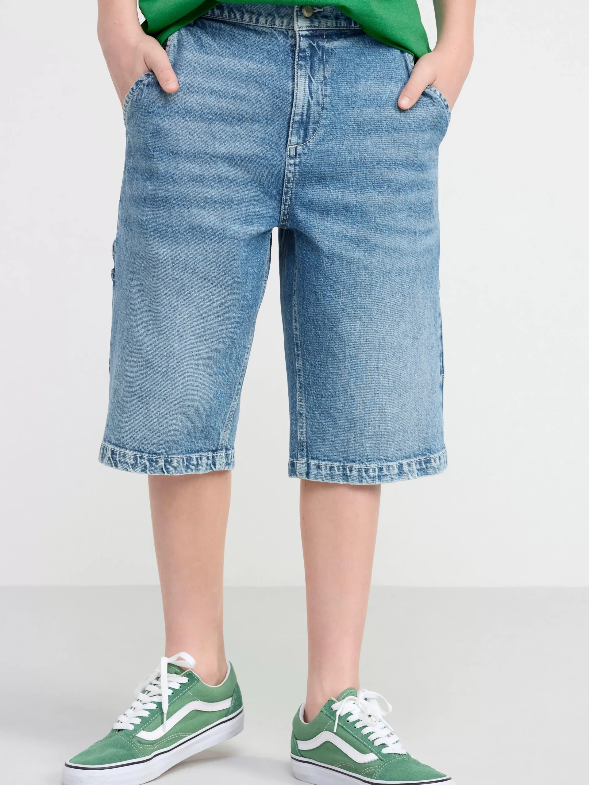 Byxor & Leggings>Lindex Vilgot Jeansshorts Med Normalhog Midja Och Vida, Raka Ben Denim