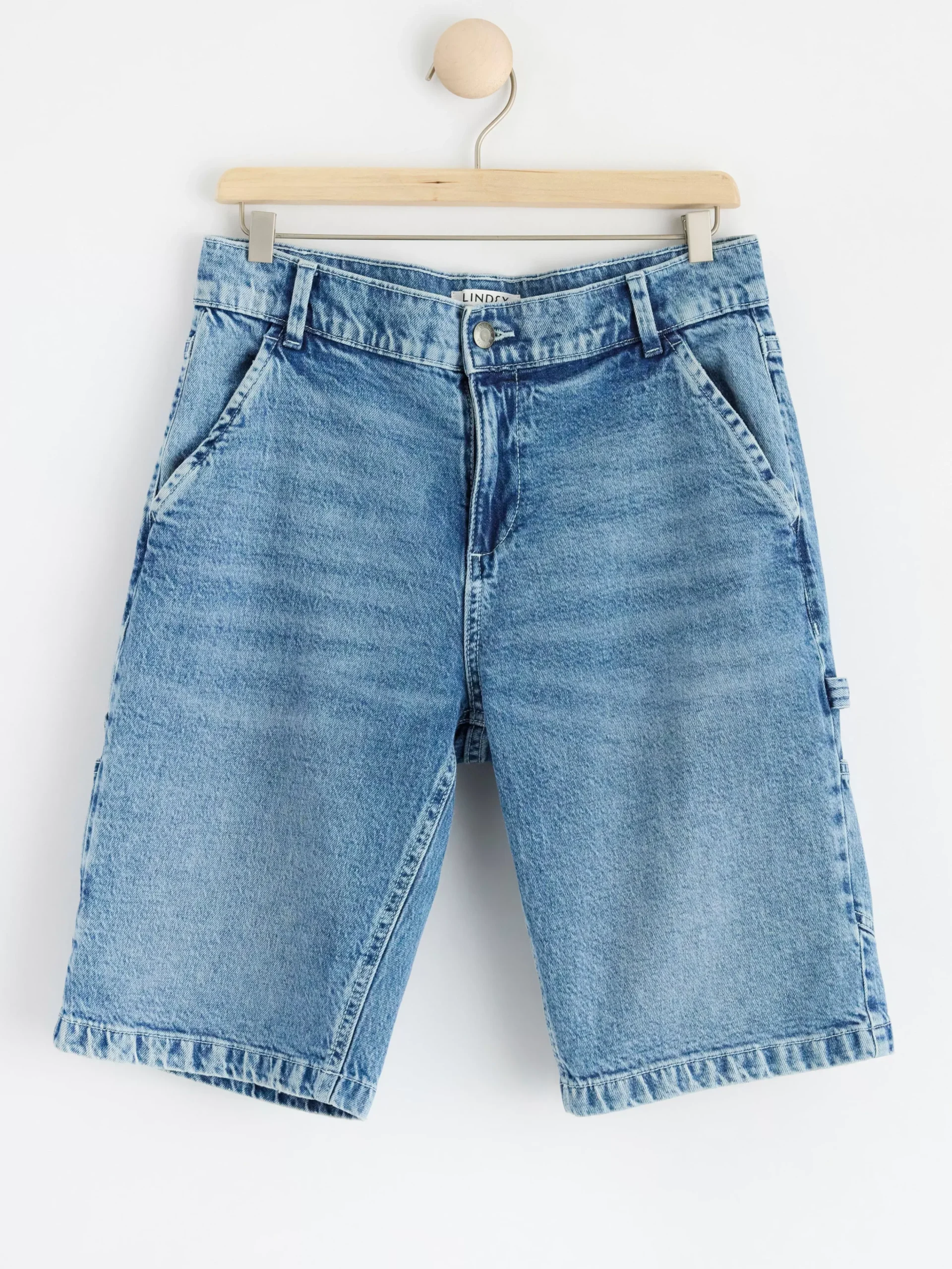 Byxor & Leggings>Lindex Vilgot Jeansshorts Med Normalhog Midja Och Vida, Raka Ben Denim