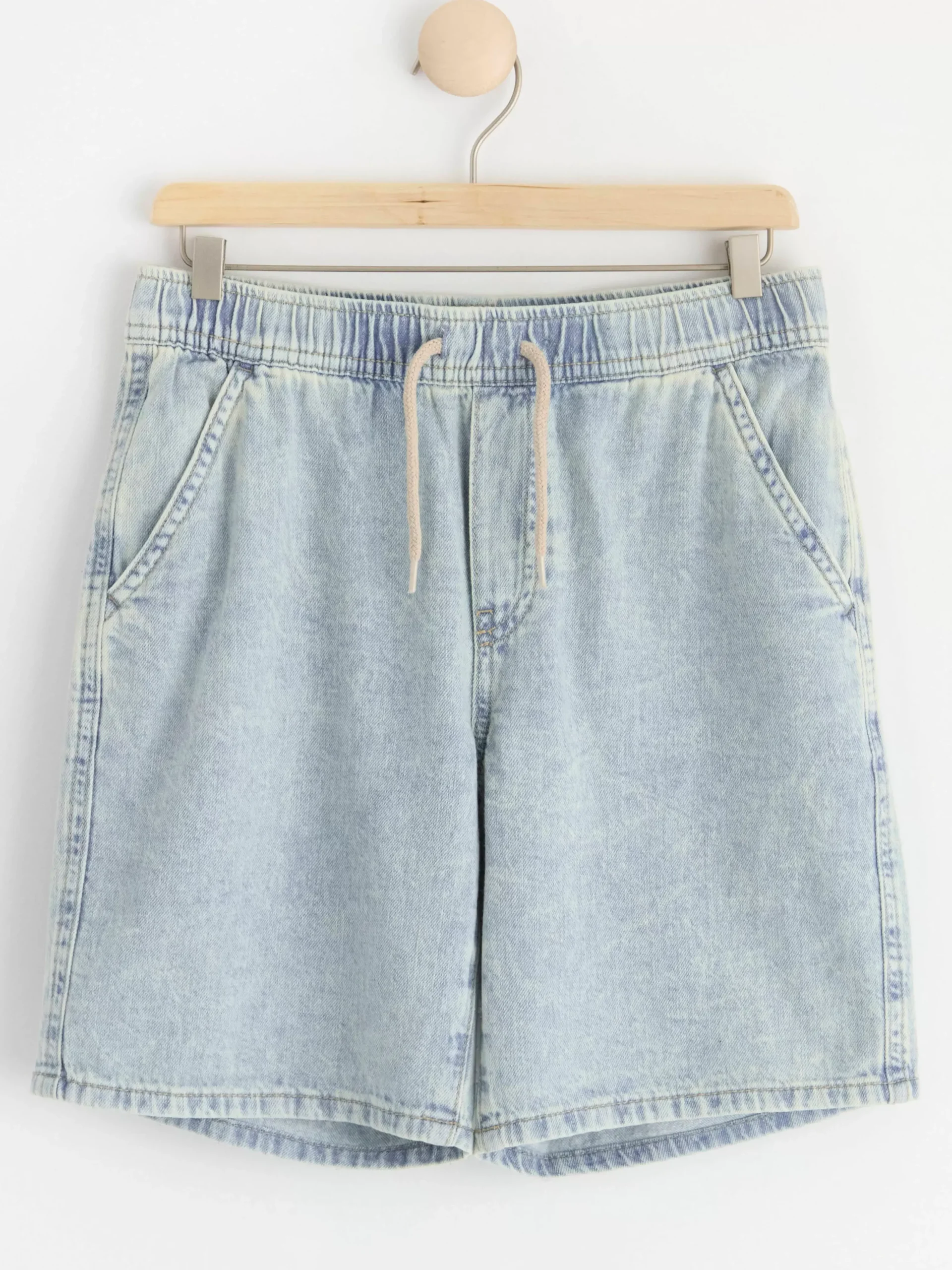 Byxor & Leggings>Lindex Vilgot Pull-Up-Shorts I Denim Med Normalhog Midja Light Denim