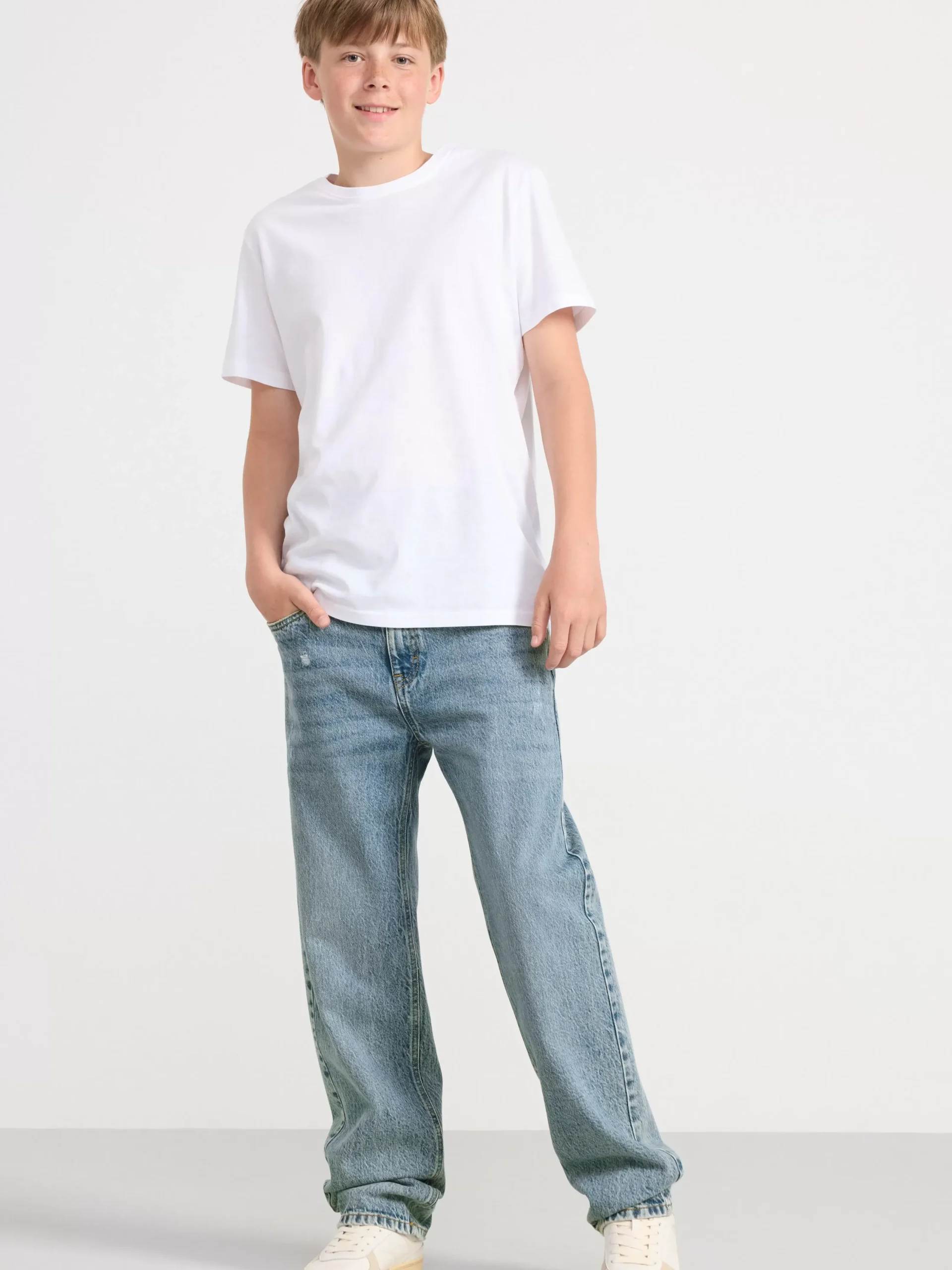Jeans>Lindex Vilgot Vida Raka Jeans Med Normalhog Midja Light Denim