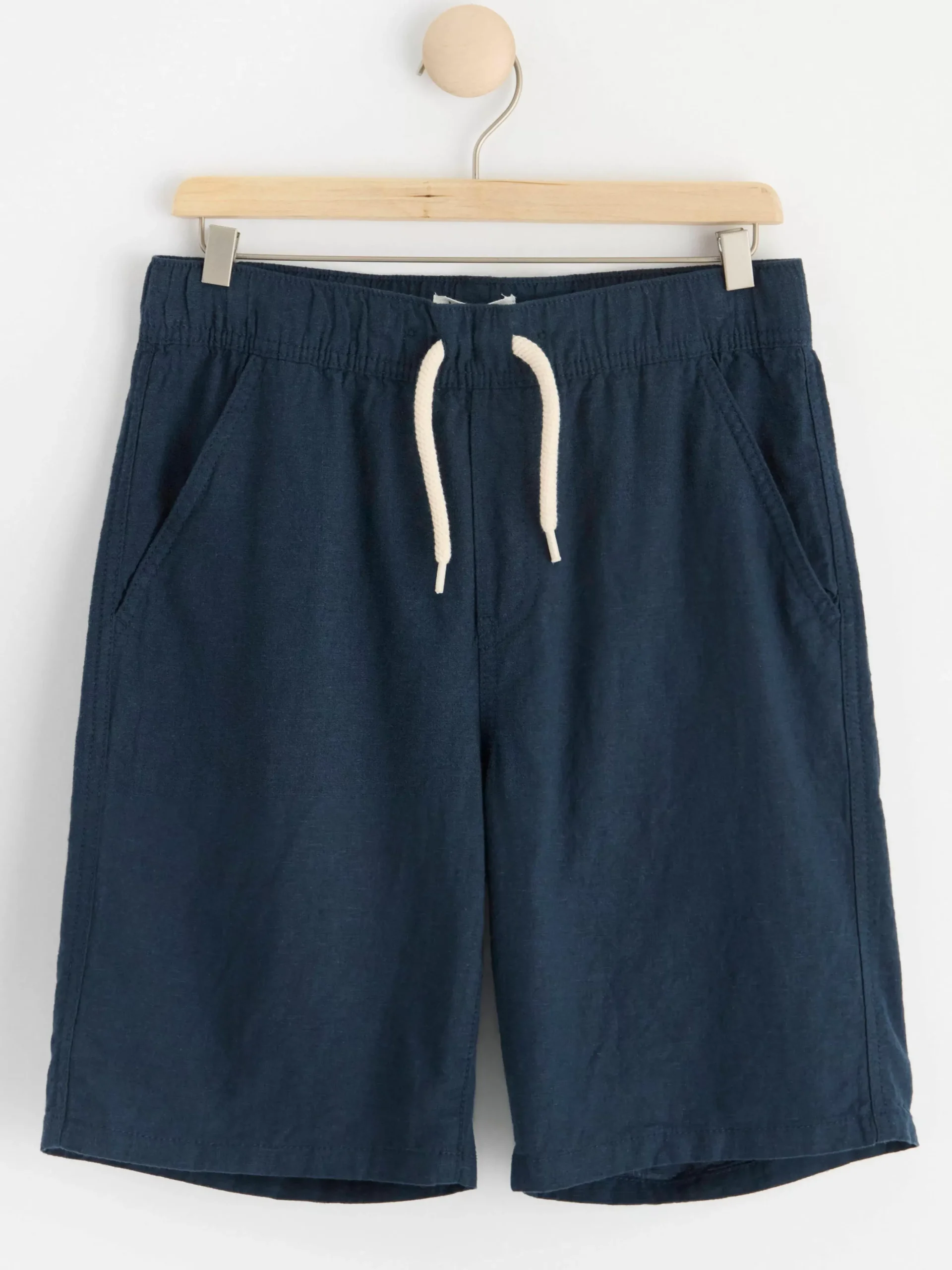 Byxor & Leggings>Lindex Vilgot Vida Shorts Med Normalhog Midja I Linneblandning Dark Navy