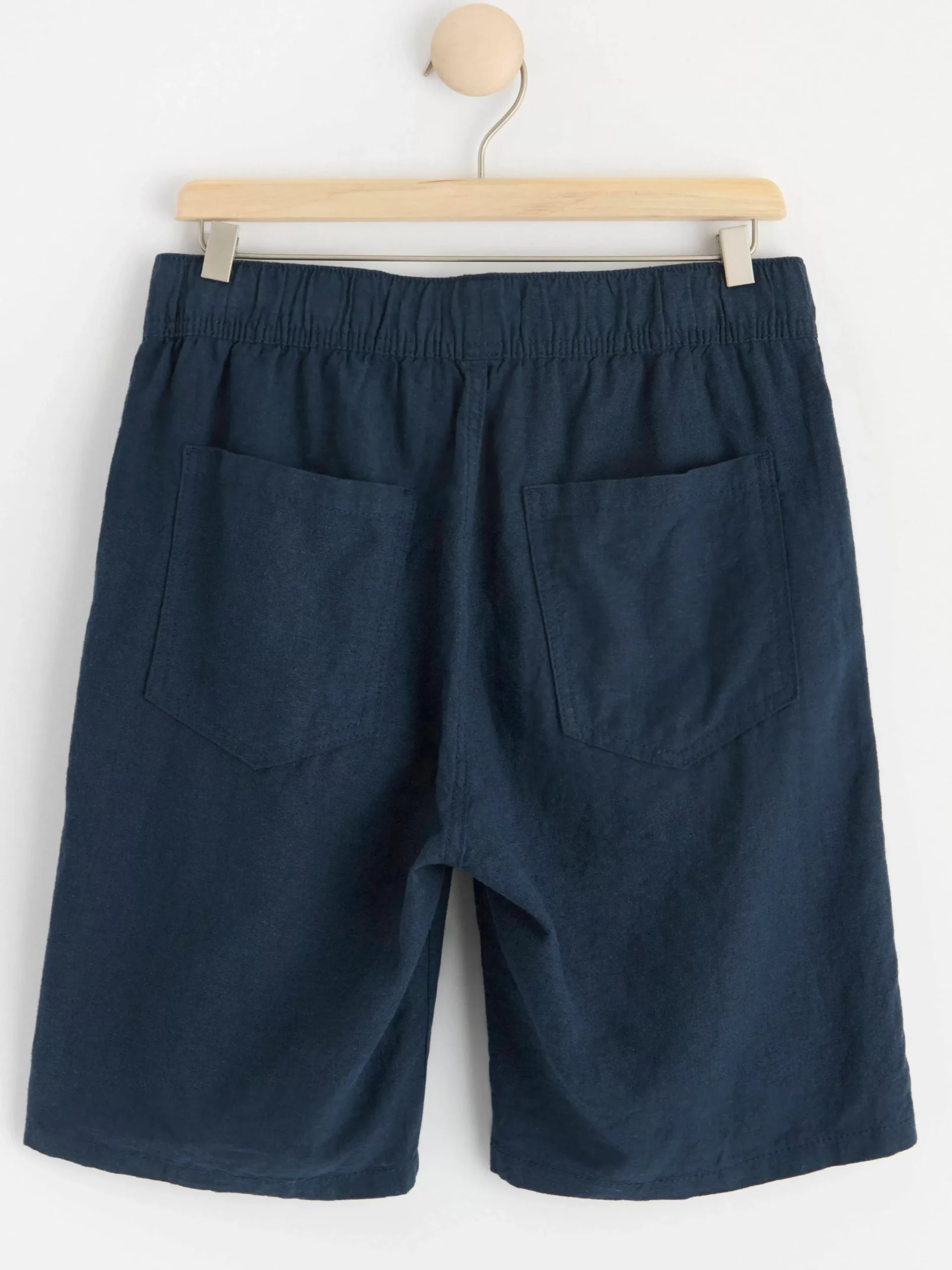 Byxor & Leggings>Lindex Vilgot Vida Shorts Med Normalhog Midja I Linneblandning Dark Navy