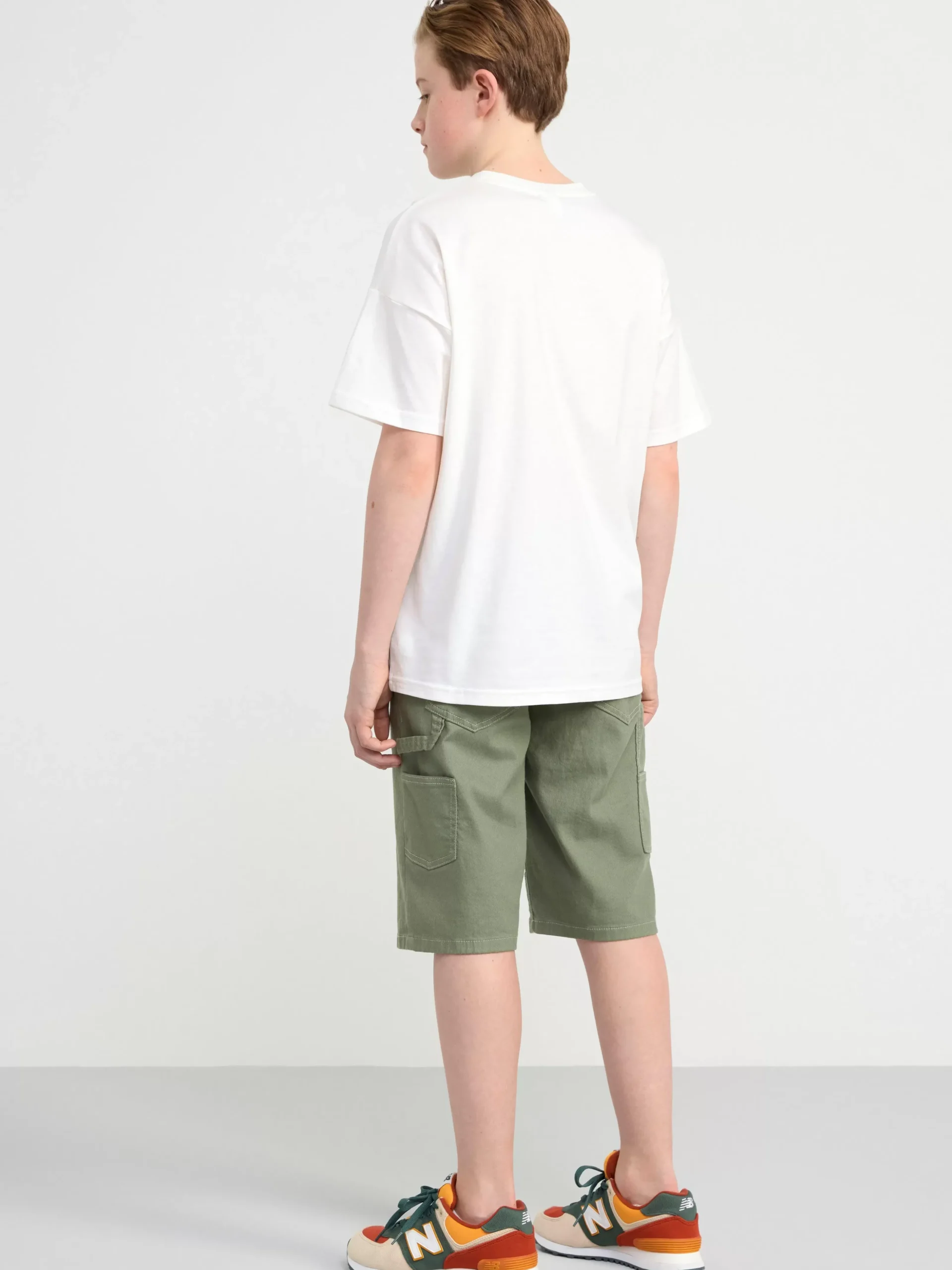 Byxor & Leggings>Lindex Vilgot Vida Shorts Med Normalhog Midja I Bomullstwill Dark Green