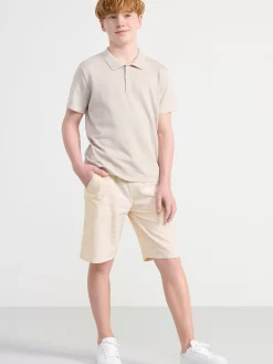 Byxor & Leggings>Lindex Vilgot Vida Shorts Med Normalhog Midja I Linneblandning Light Grey