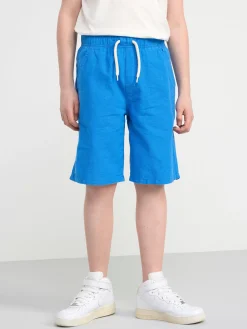 Byxor & Leggings>Lindex Vilgot Vida Shorts Med Normalhog Midja I Linneblandning Strong Blue
