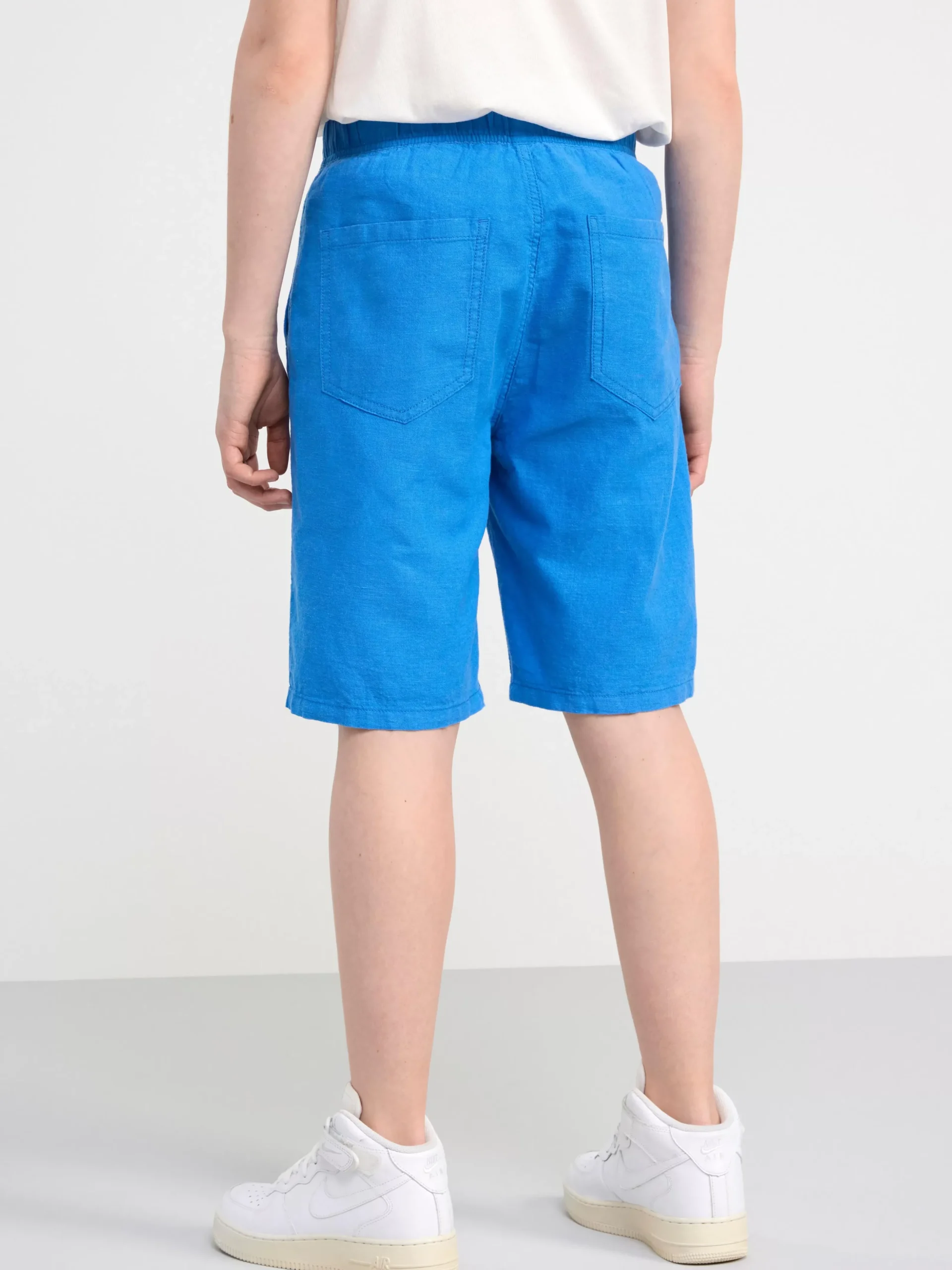 Byxor & Leggings>Lindex Vilgot Vida Shorts Med Normalhog Midja I Linneblandning Strong Blue