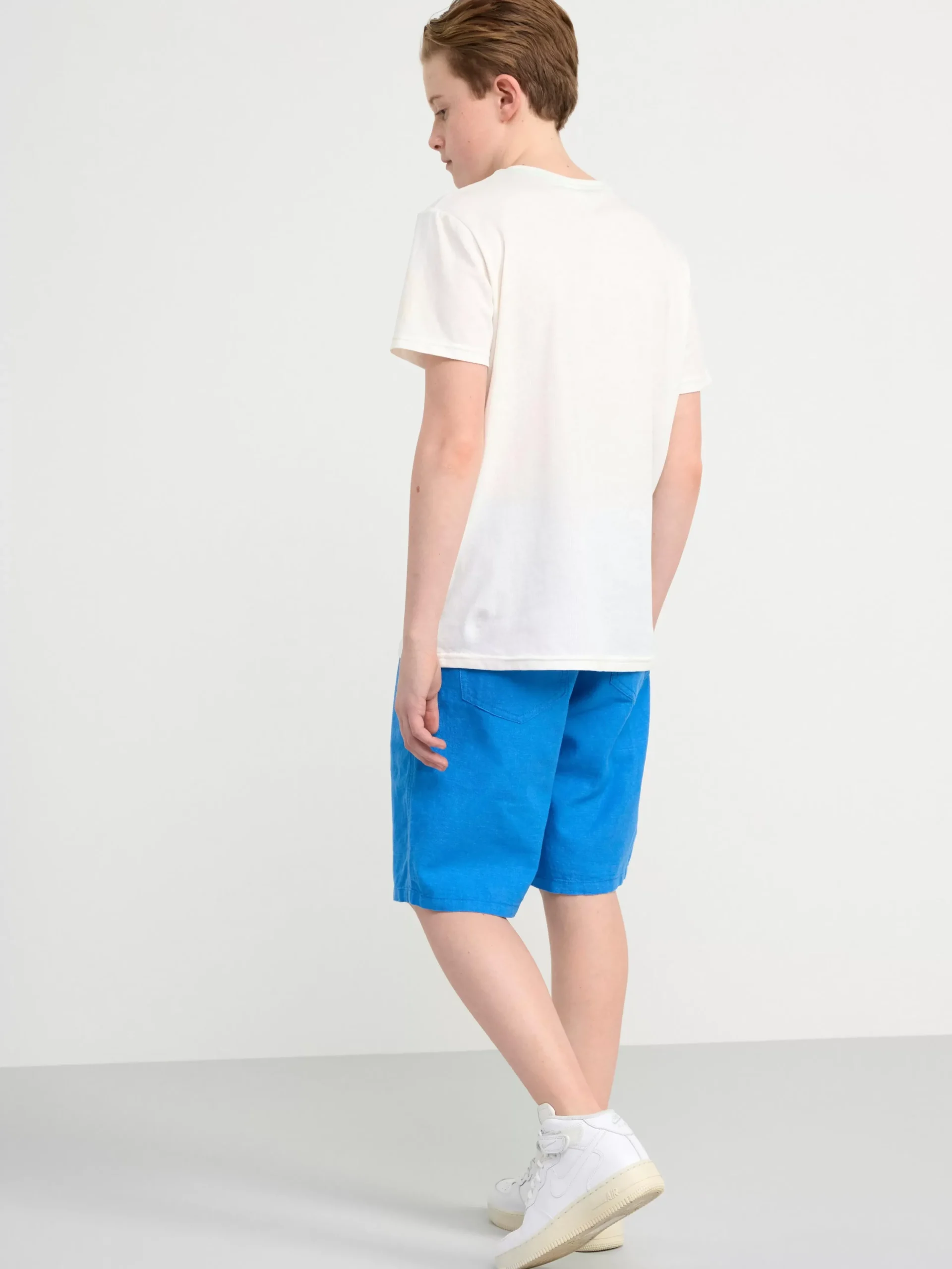 Byxor & Leggings>Lindex Vilgot Vida Shorts Med Normalhog Midja I Linneblandning Strong Blue