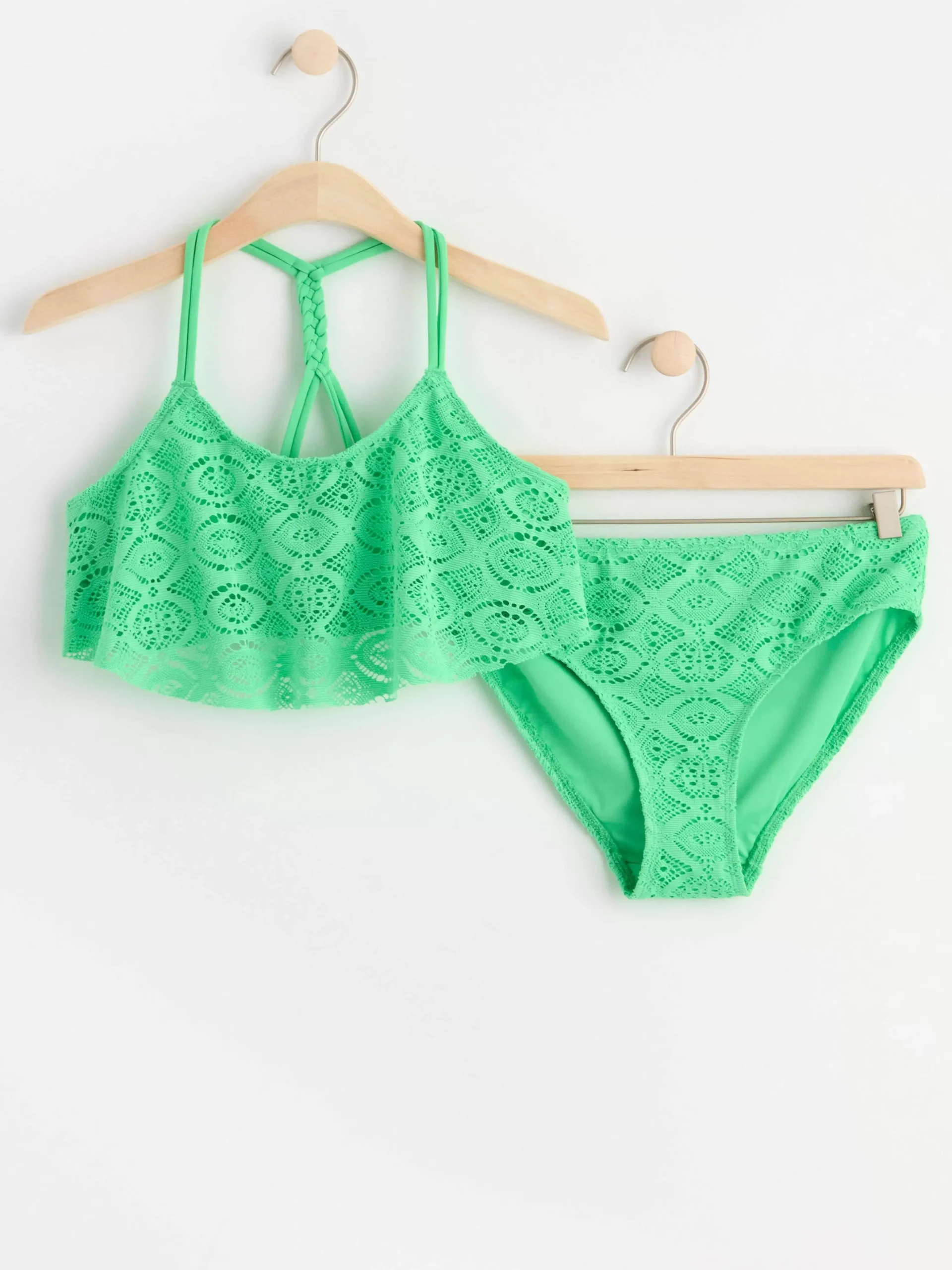 Badkläder & Uv>Lindex Virkad Bikini Green