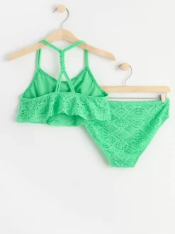 Badkläder & Uv>Lindex Virkad Bikini Green