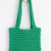 Accessoarer>Lindex Virkad Vaska Green