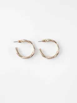 Accessoarer>Lindex Vridna Creolorhangen Med Strass Gold